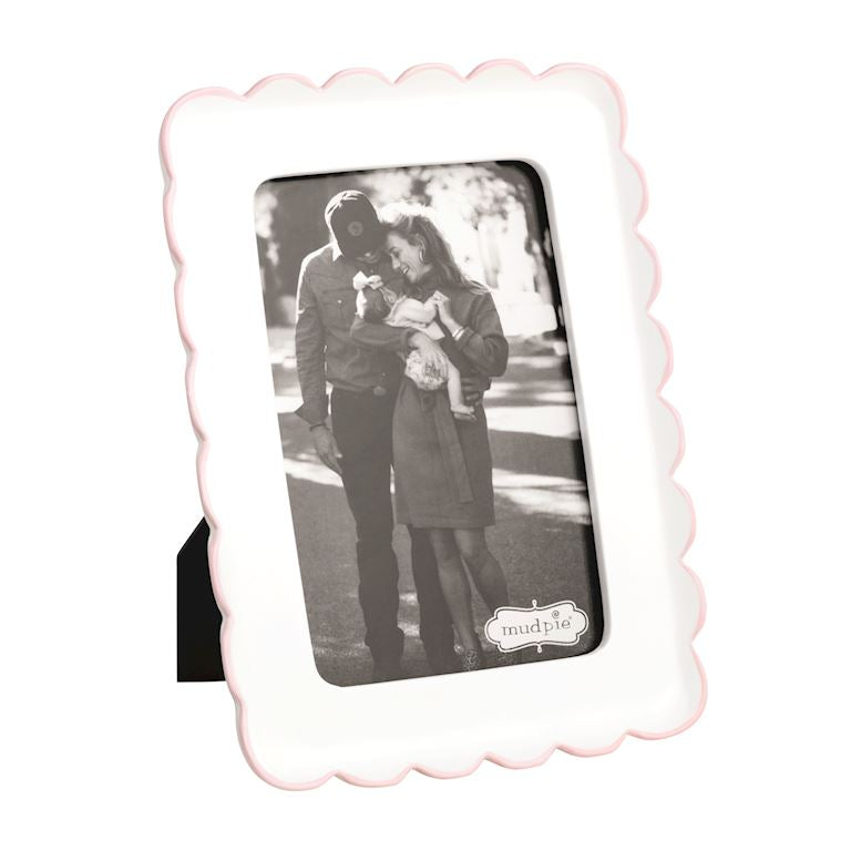 Mudpie Pink Scalloped Resin Frame