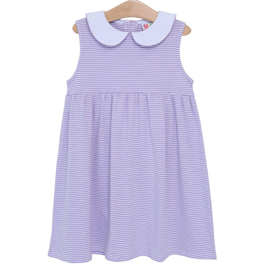 Smock Candy Charlotte Sleeveless Dress - Lavender Stripe