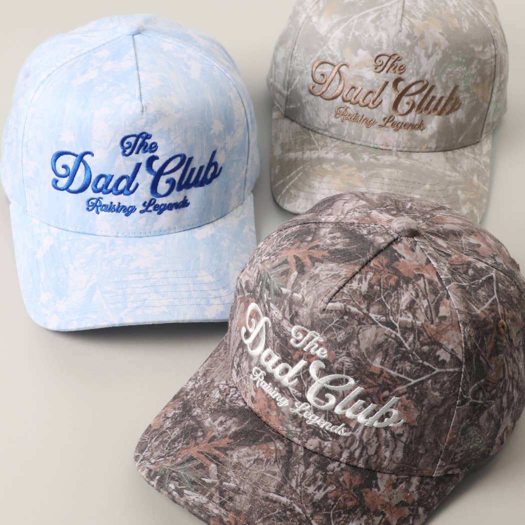Fashion City - THE DAD CLUB RAISING LEGENDS Embroidery Camo Trucker Hat