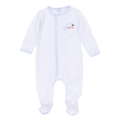 Magnolia Baby Sweet St.Nick Applique Footie - Light Blue