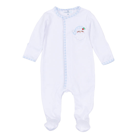 Magnolia Baby Sweet St.Nick Applique Footie - Light Blue