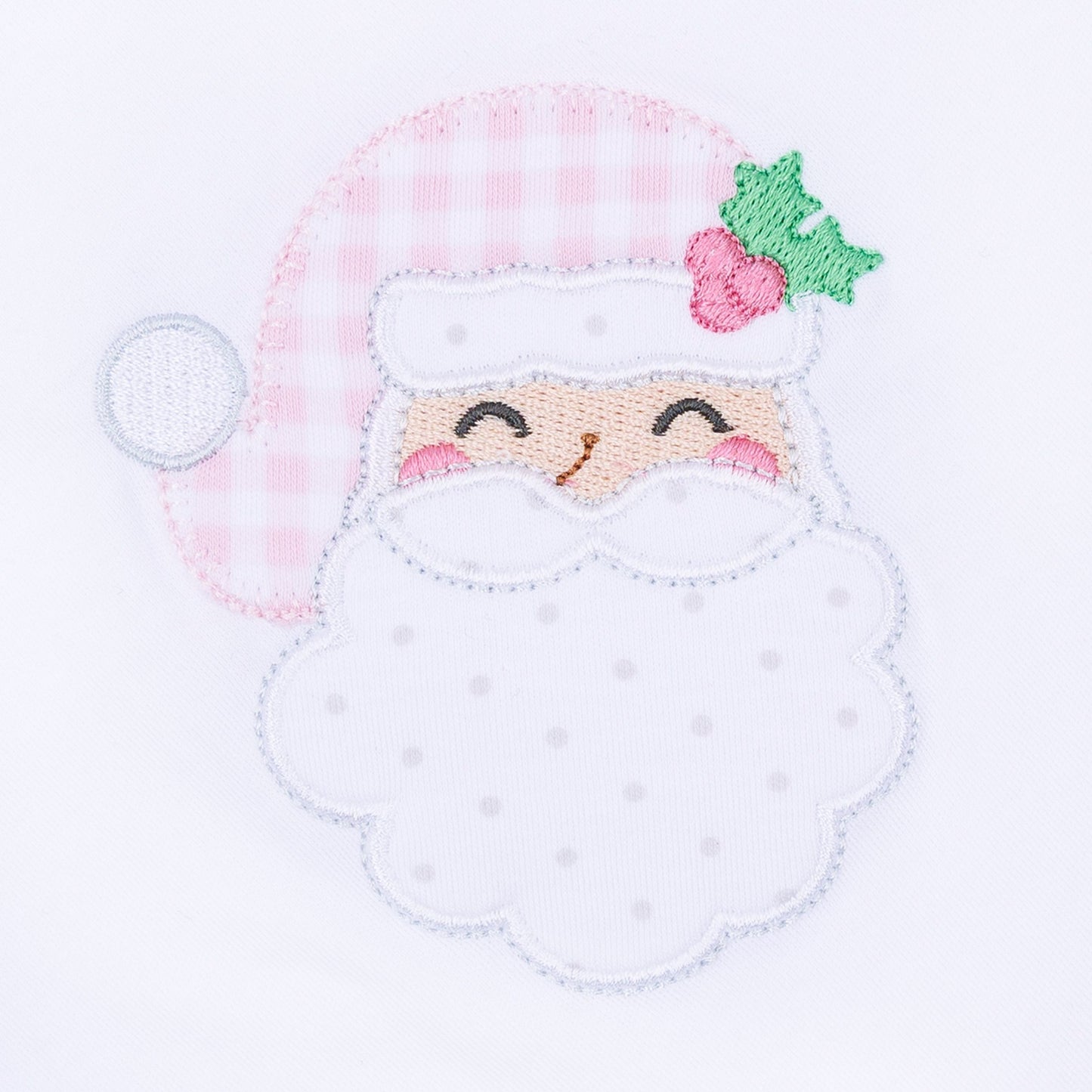 Magnolia Baby Sweet St. Nick Applique Ruffle Long Sleeve Dress - Pink