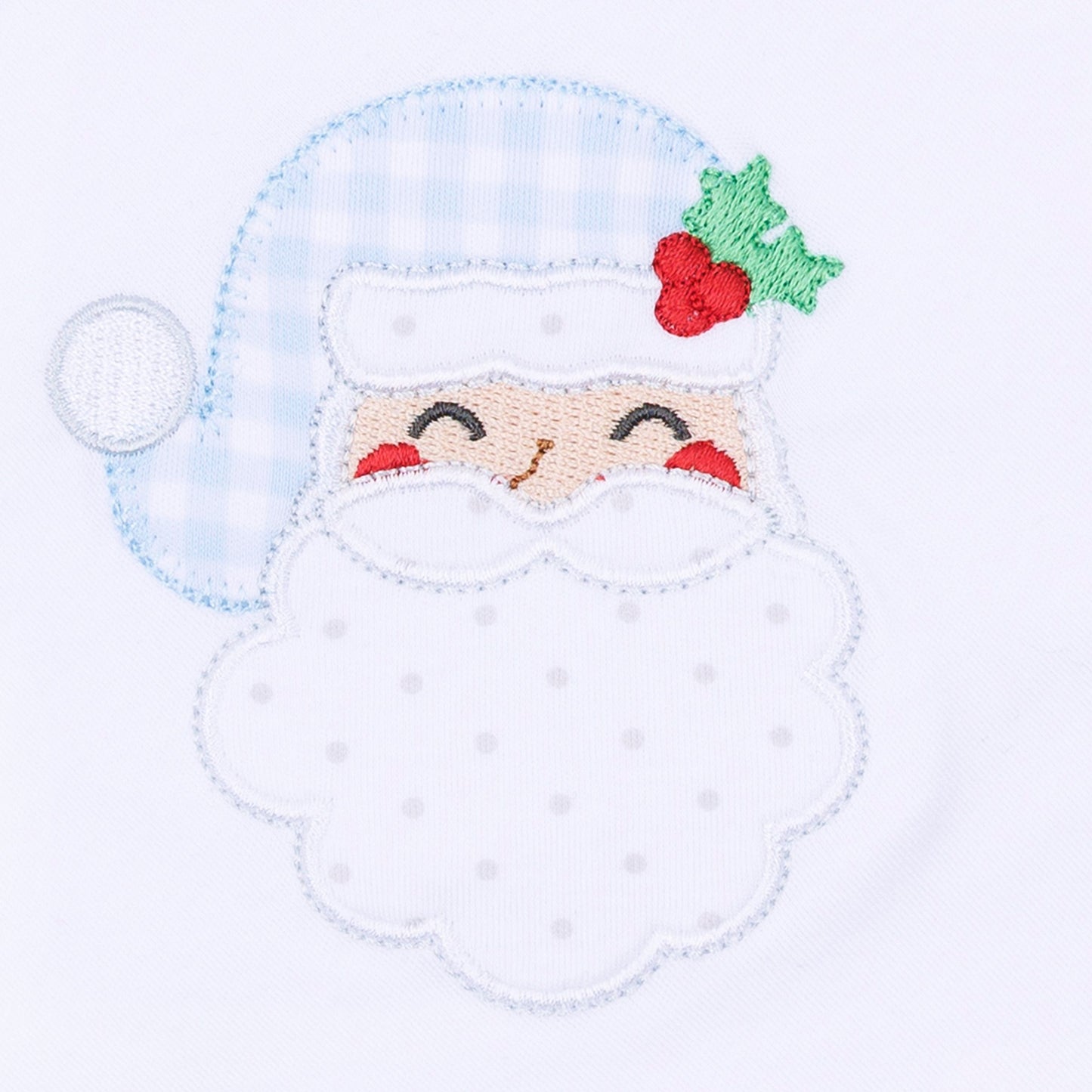 Magnolia Baby Sweet St. Nick Applique Long Pajamas - Light Blue