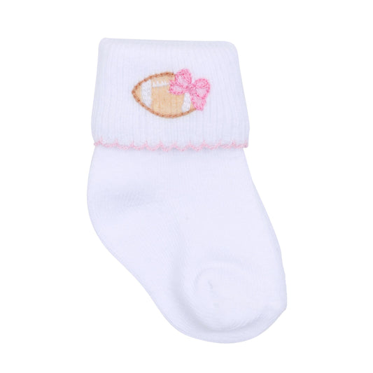 Magnolia Baby Touchdown Cutie Socks Pink