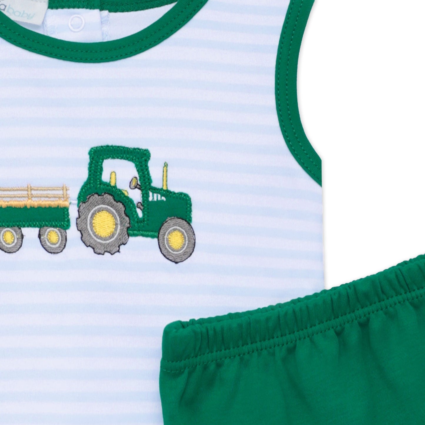 Magnolia Baby Little Farmer Applique Diaper Set