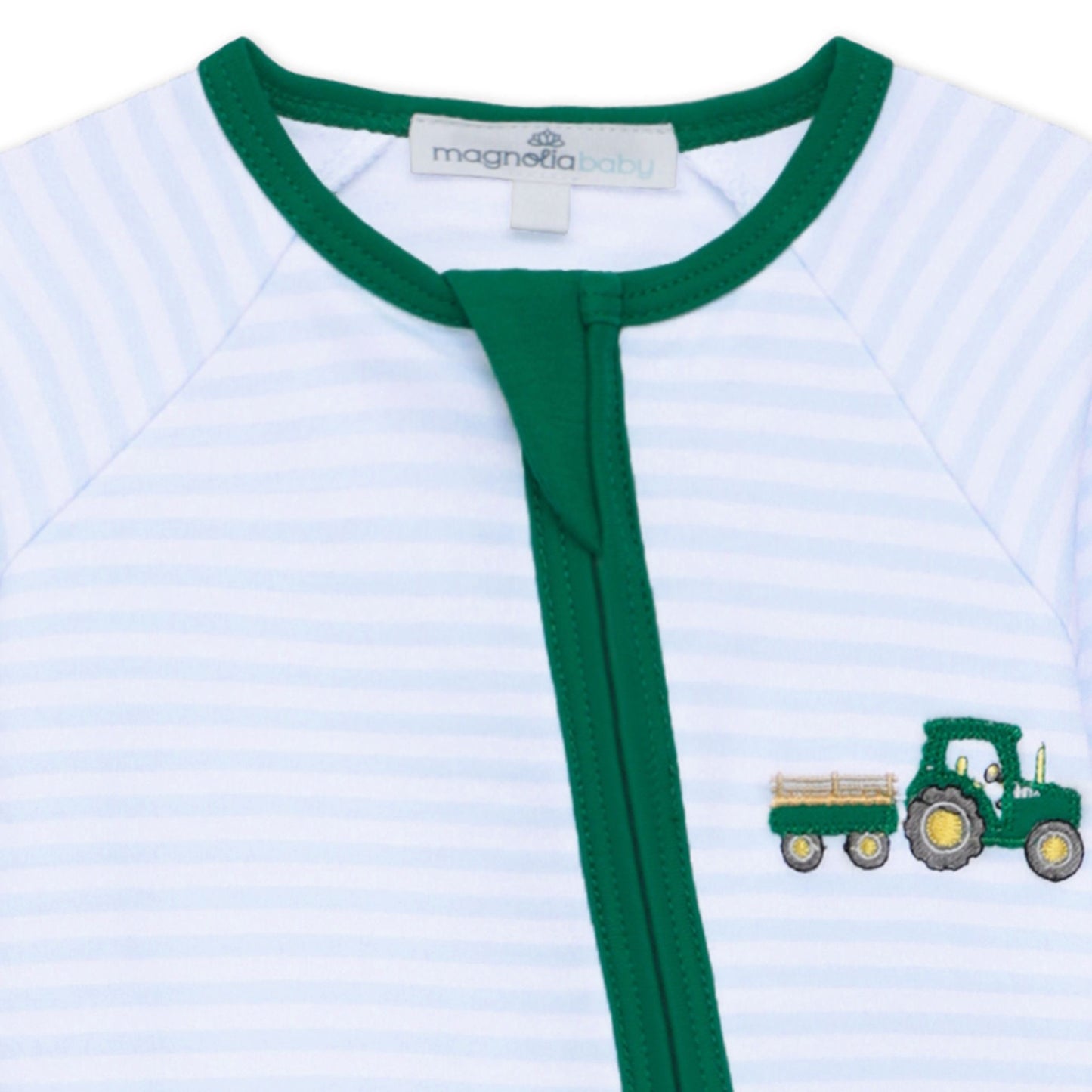 Magnolia Baby Little Farmer Applique Zip Playsuit