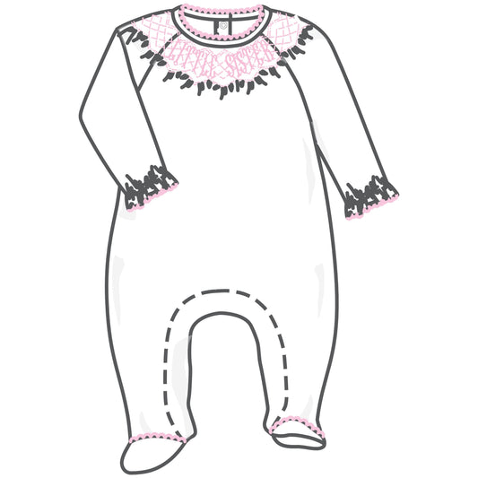 Magnolia Baby Little Sister Bishop Footie - Pink