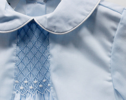Baby Blessings Clothing - Light Blue Oliver Romper