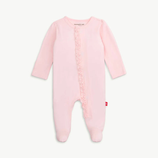 Magnetic Me Pink Dogwood Modal Magnetic Ruffle Footie