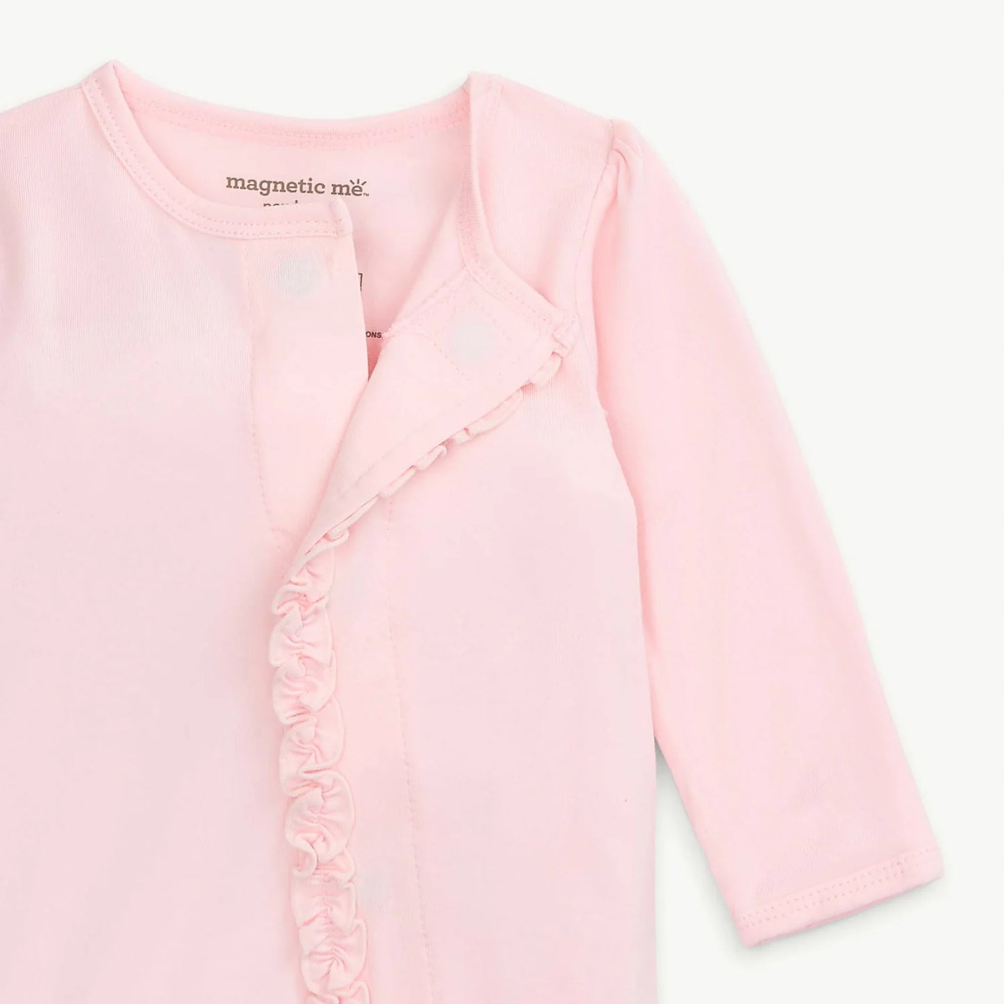 Magnetic Me Pink Dogwood Modal Magnetic Ruffle Footie