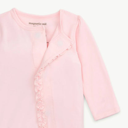 Magnetic Me Pink Dogwood Modal Magnetic Ruffle Footie