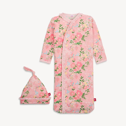 Magnetic Me Ainslee Ruffle Placket Gown+Ruffle Hat Set