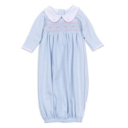 Magnolia Baby Pipers Classics Smocked Gathered Gown