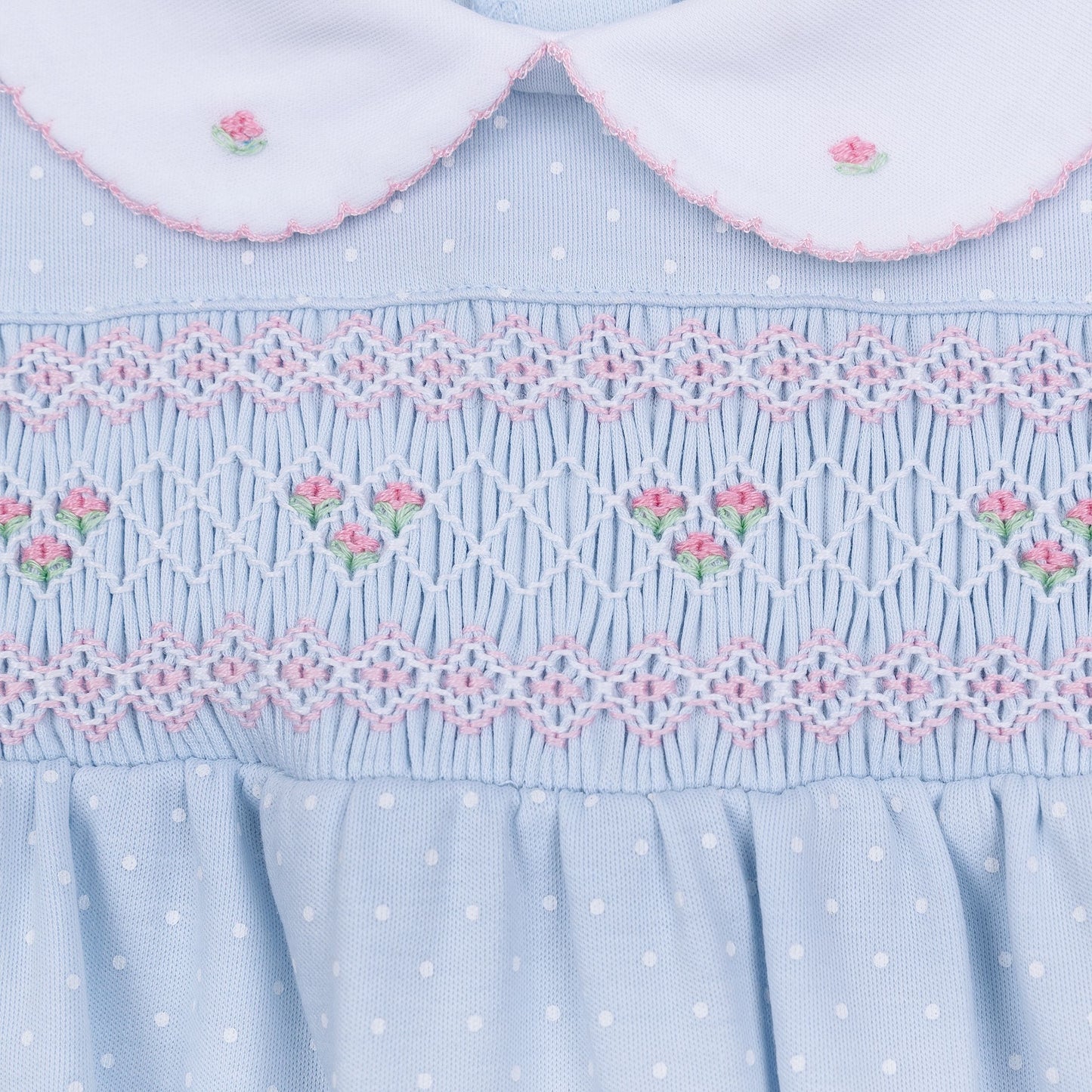 Magnolia Baby Pipers Classics Smocked Gathered Gown
