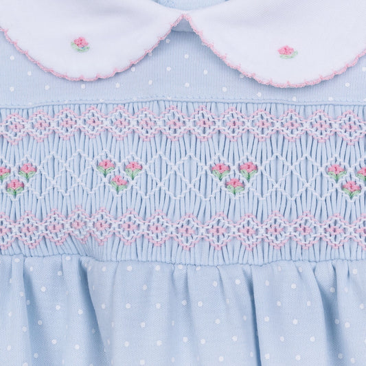 Magnolia Baby Pipers Classics Smocked Gathered Gown