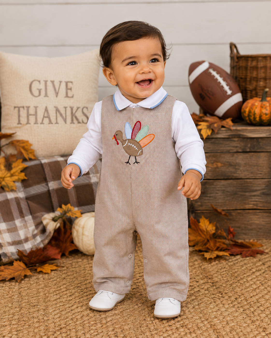 Petit Ami Football Turkey Applique Longall
