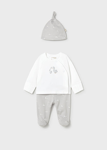 Mayoral 3 Piece Footie Gift Set - Gray