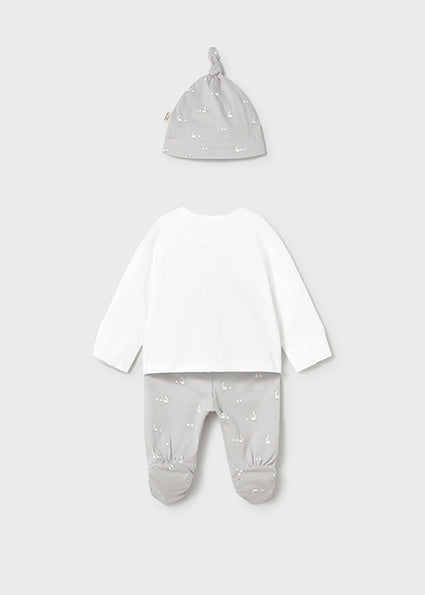 Mayoral 3 Piece Footie Gift Set - Gray