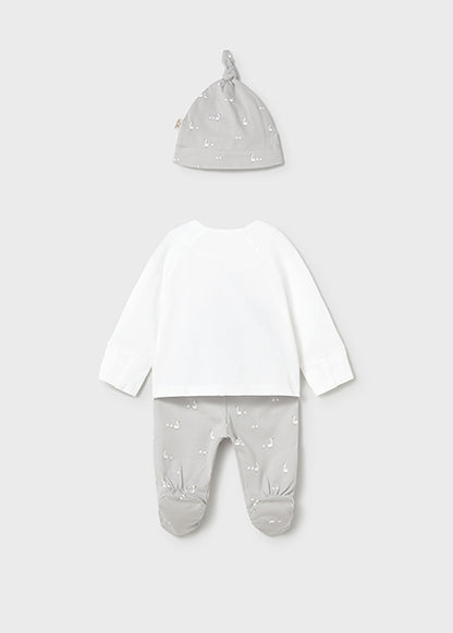 Mayoral 3 Piece Footie Gift Set - Gray