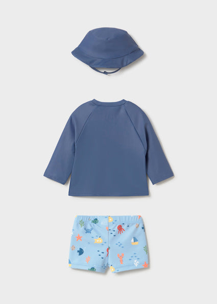 Mayoral Boy 3-Piece Swim Set with Sun Protection