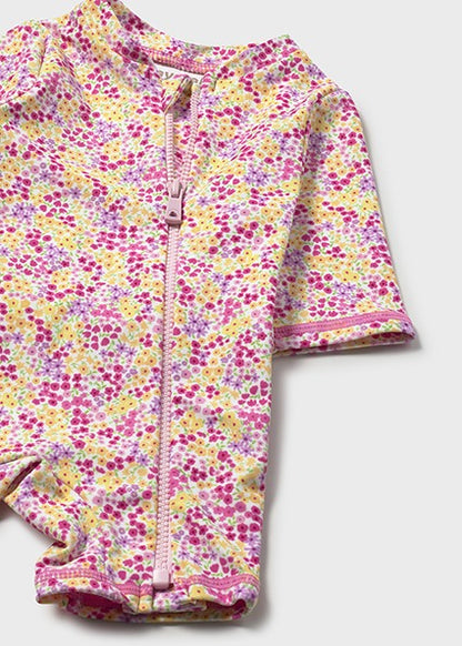 Mayoral One Piece Bathing Suit with Hat - Floral