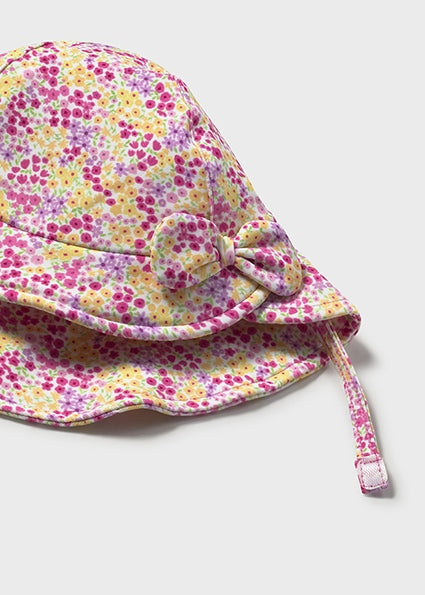 Mayoral One Piece Bathing Suit with Hat - Floral