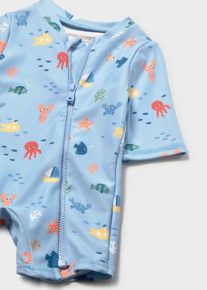 Mayoral Boys 2 Piece Swim Set with Sun Protection Blue