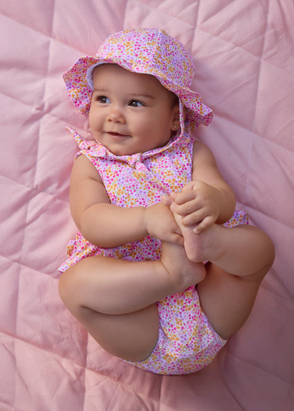 Mayoral Onesie with Hat - Floral