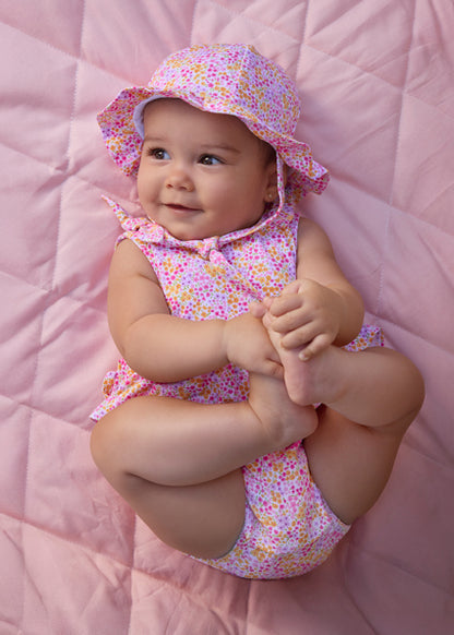 Mayoral Onesie with Hat - Floral