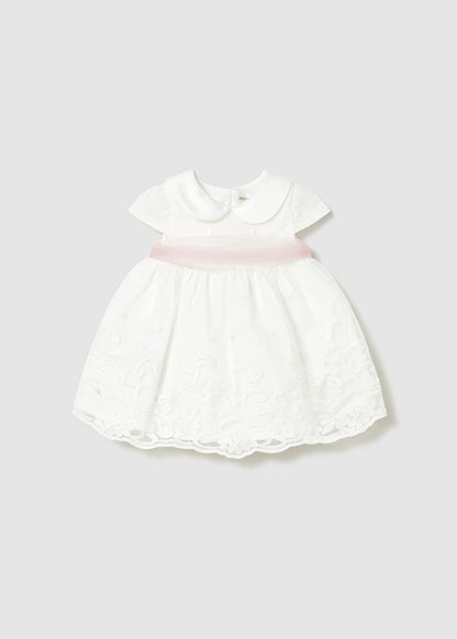 Mayoral Dress with Bloomers Cream