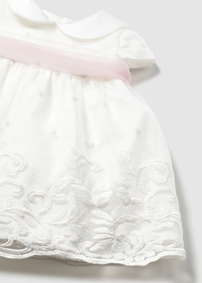 Mayoral Dress with Bloomers Cream