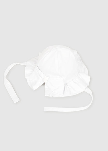 Mayoral Girl Bow Hat - White