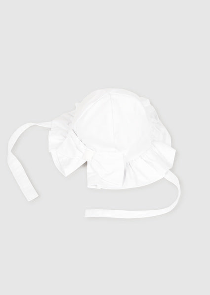 Mayoral Girl Bow Hat - White