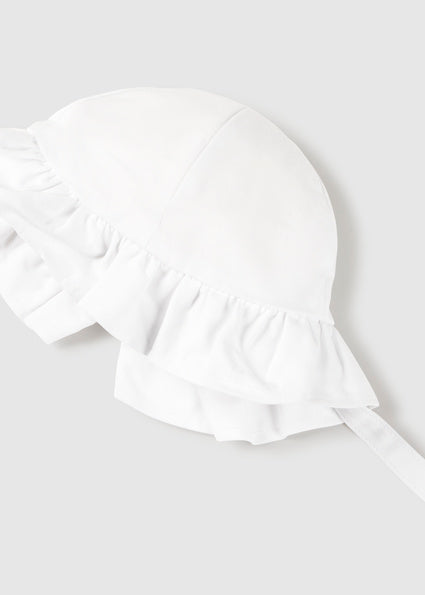Mayoral Girl Bow Hat - White