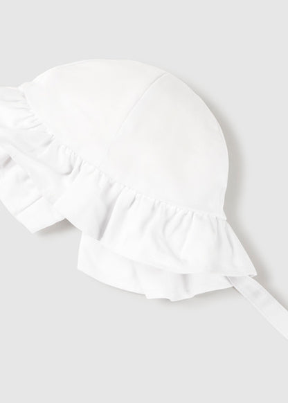Mayoral Girl Bow Hat - White