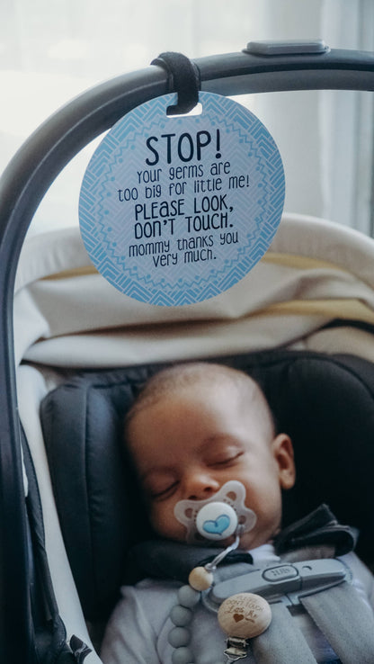 Three Little Tots - Blue Mommy No Touching and Stroller Tag