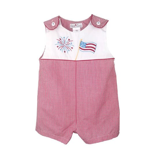 Petit Ami Sunsuit with 4th of July Embroidery