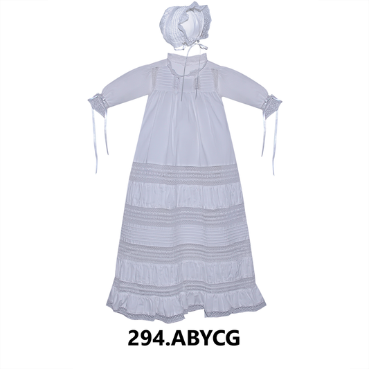 Baby Sen by Remember Nguyen White Aubrey Christening Gown
