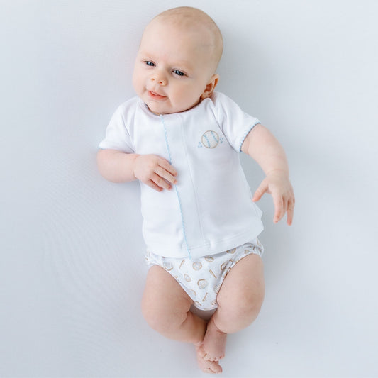Magnolia Baby Precious Lil Sluggers Diaper Cover Set - Light Blue