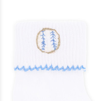 Precious Lil Sluggers Socks- Blue