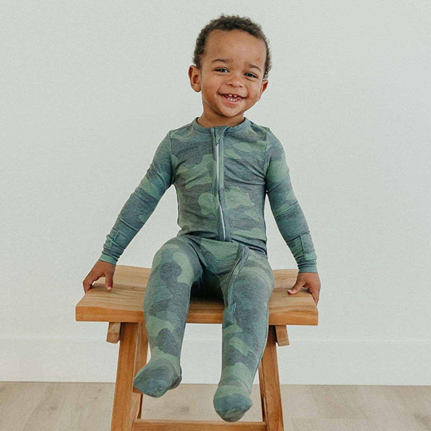 Copper Pearl - Zip-Up Footie Pajama - Hunter
