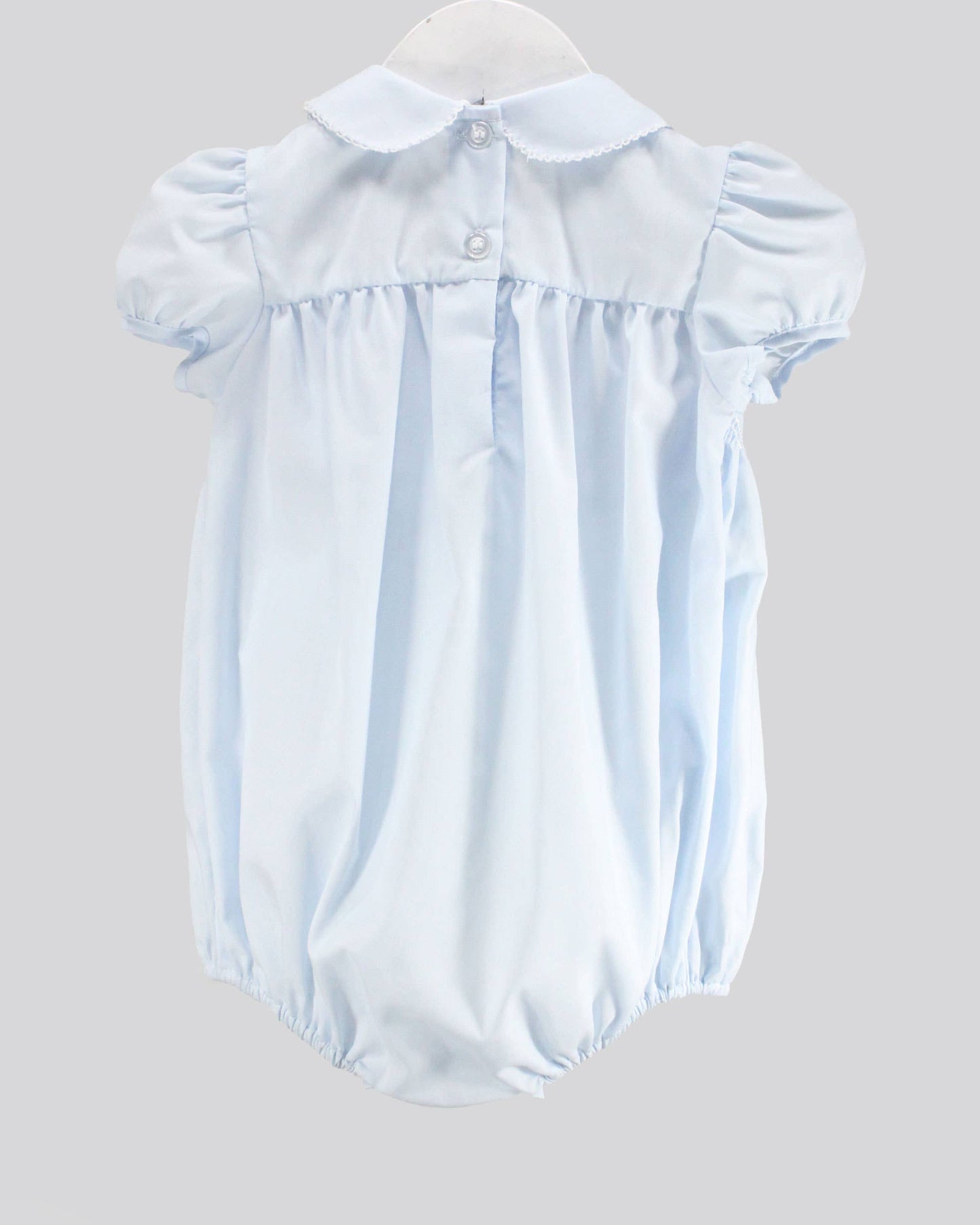 Baby Blessings Clothing - White Over Light Blue Renee Bubble