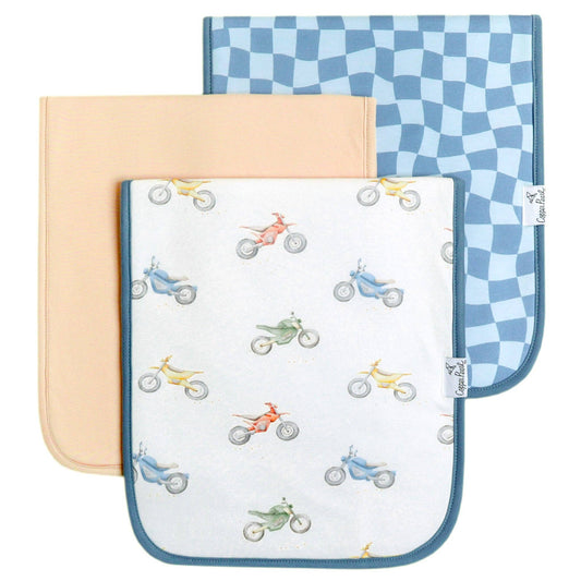 Copper Pearl - 3 Pack Premium Burp Cloths - Ryder