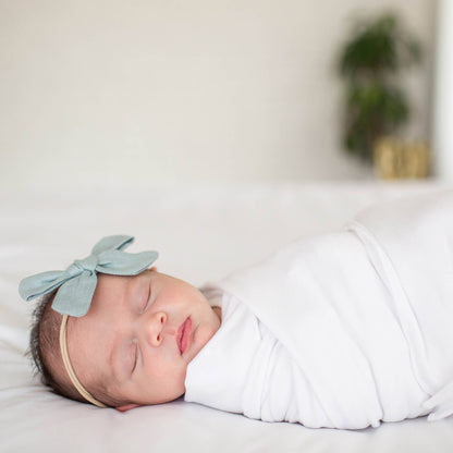 Copper Pearl - Knit Swaddle Blanket - Dove