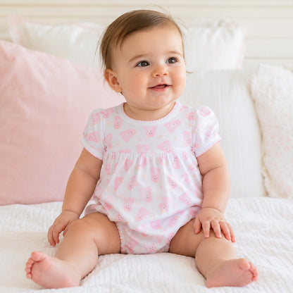 Magnolia Baby Baby Boo Short Sleeve Bubble - Pink