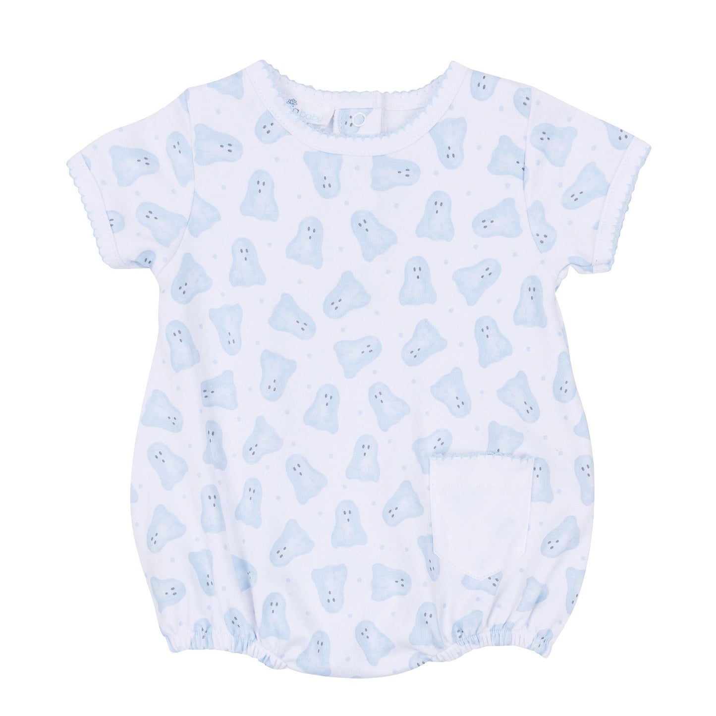Magnolia Baby Baby Boo Short Sleeve Bubble - Light Blue