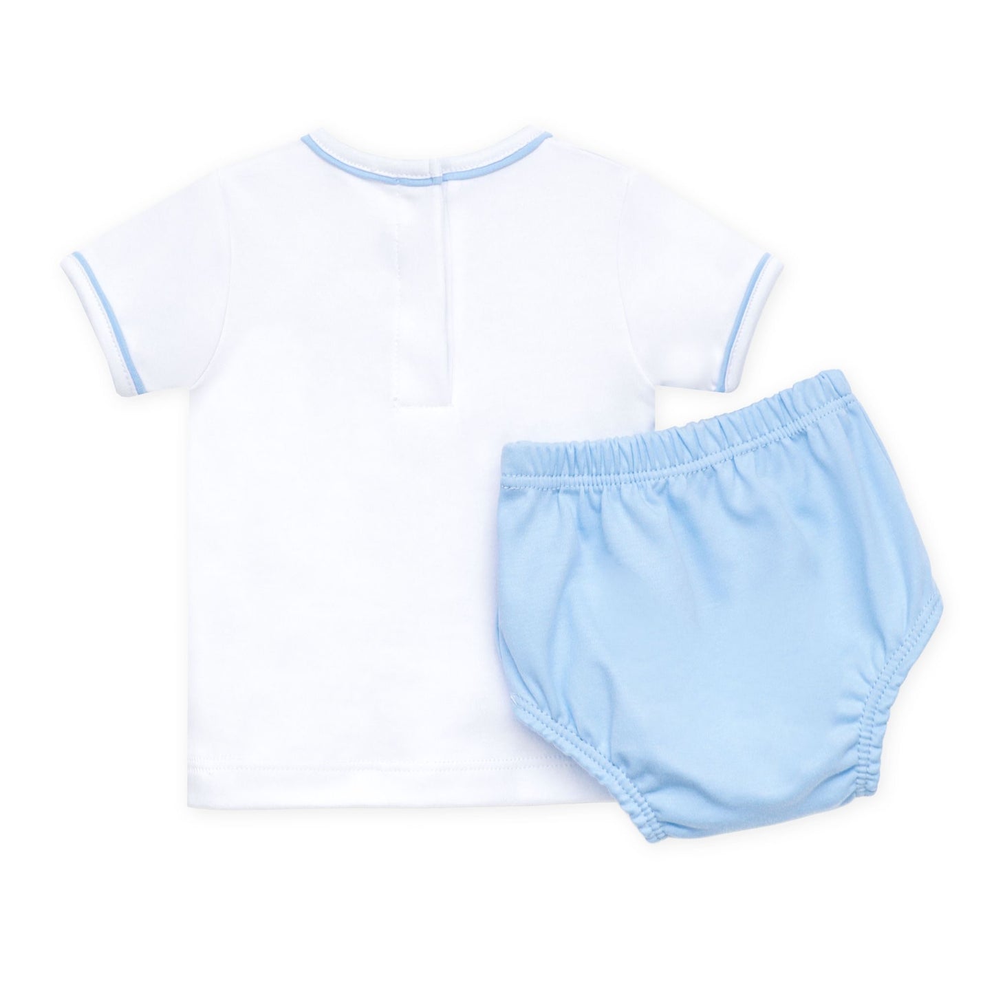 Magnolia Baby Darling Cowboy Boots Diaper Cover Set with Socks - Light Blue