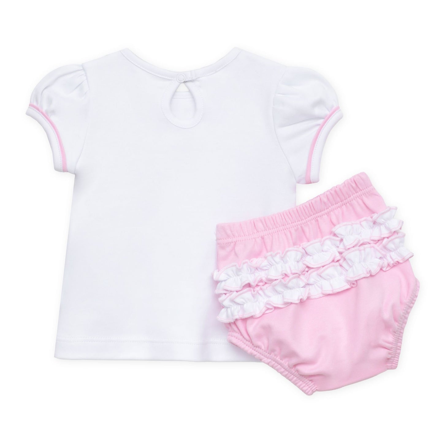 Magnolia Baby Darling Cowboy Boots Ruffle Diaper Cover Set with Socks - Pink