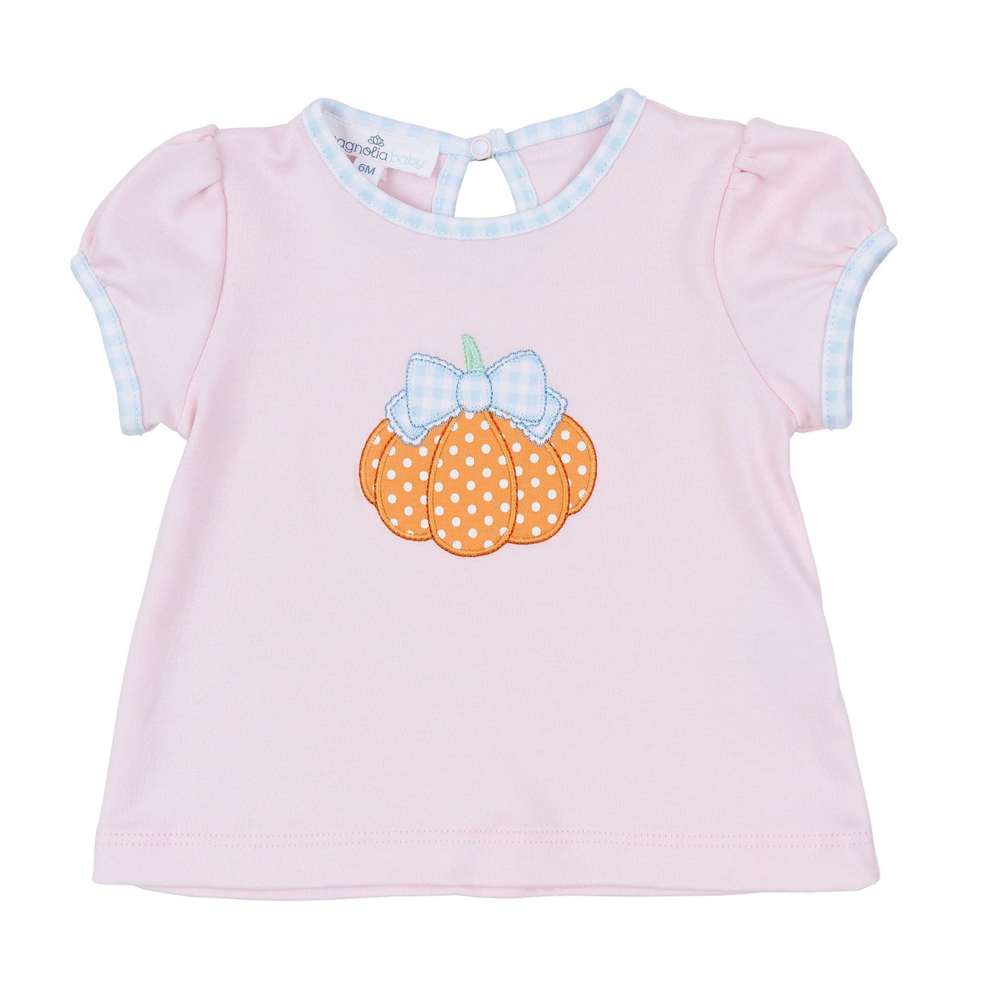 Magnolia Baby Bowtique Pumpkin Applique Short Sleeve T-Shirt