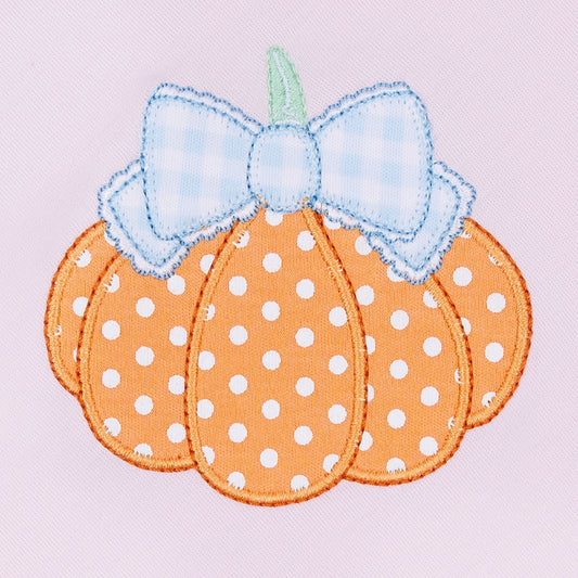 Magnolia Baby Bowtique Pumpkin Applique Short Sleeve T-Shirt